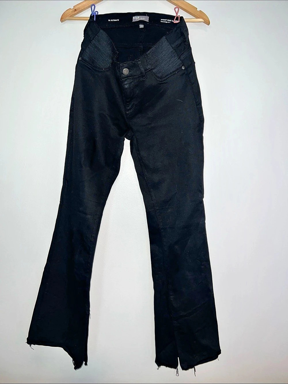 DL1961 Bridget Boot Black Bootcut Maternity Jeans Waist 28